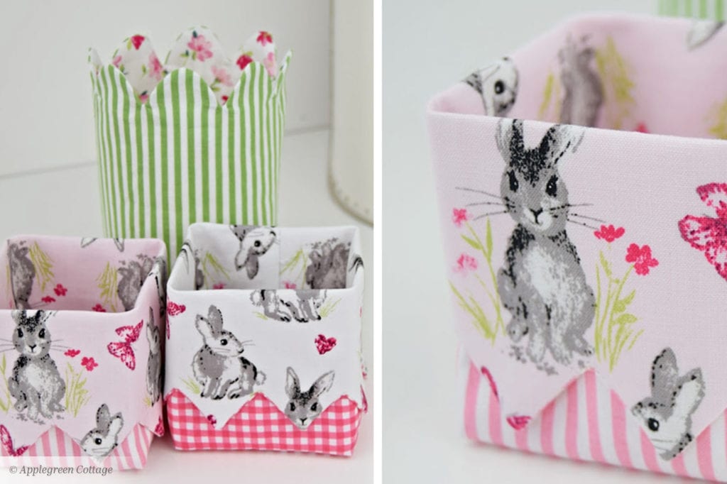 fabric bunny easter basket