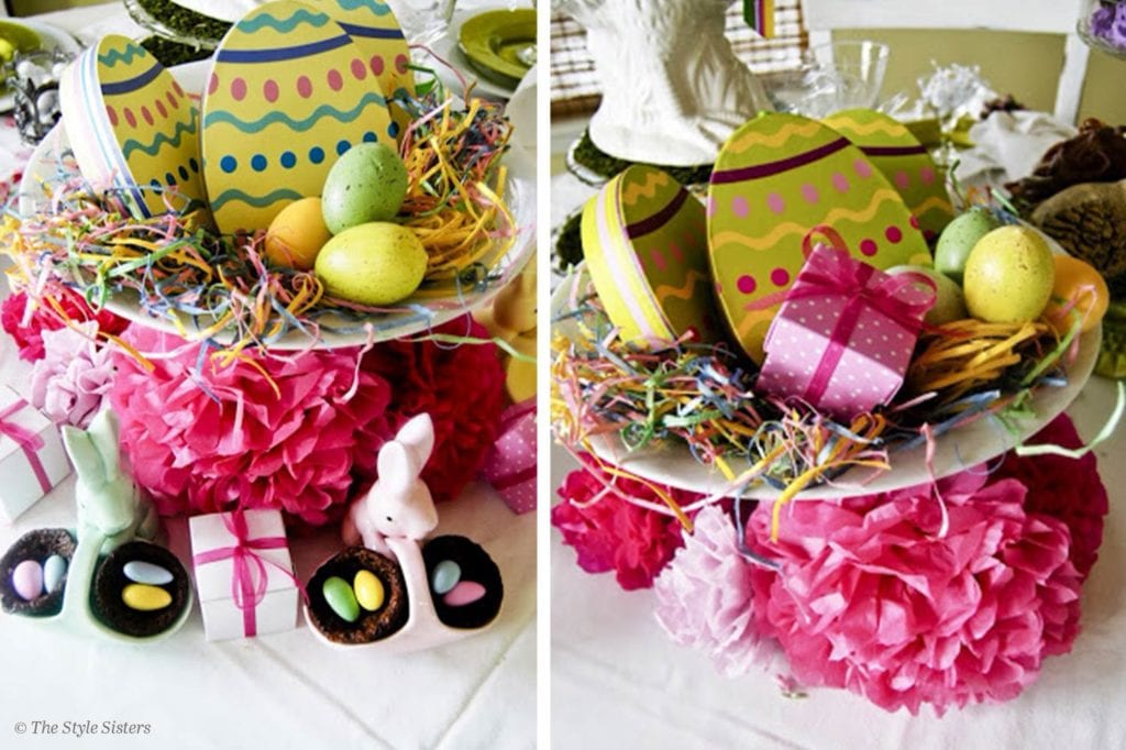 paper flower easter basket