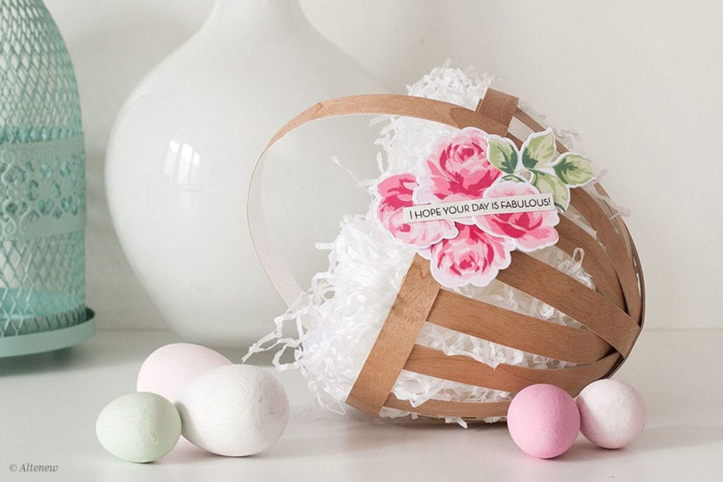 faux wood easter basket