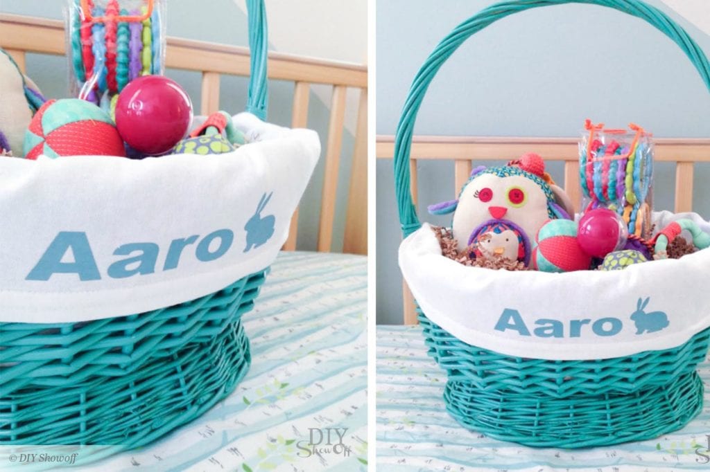 personalized easter basket liner