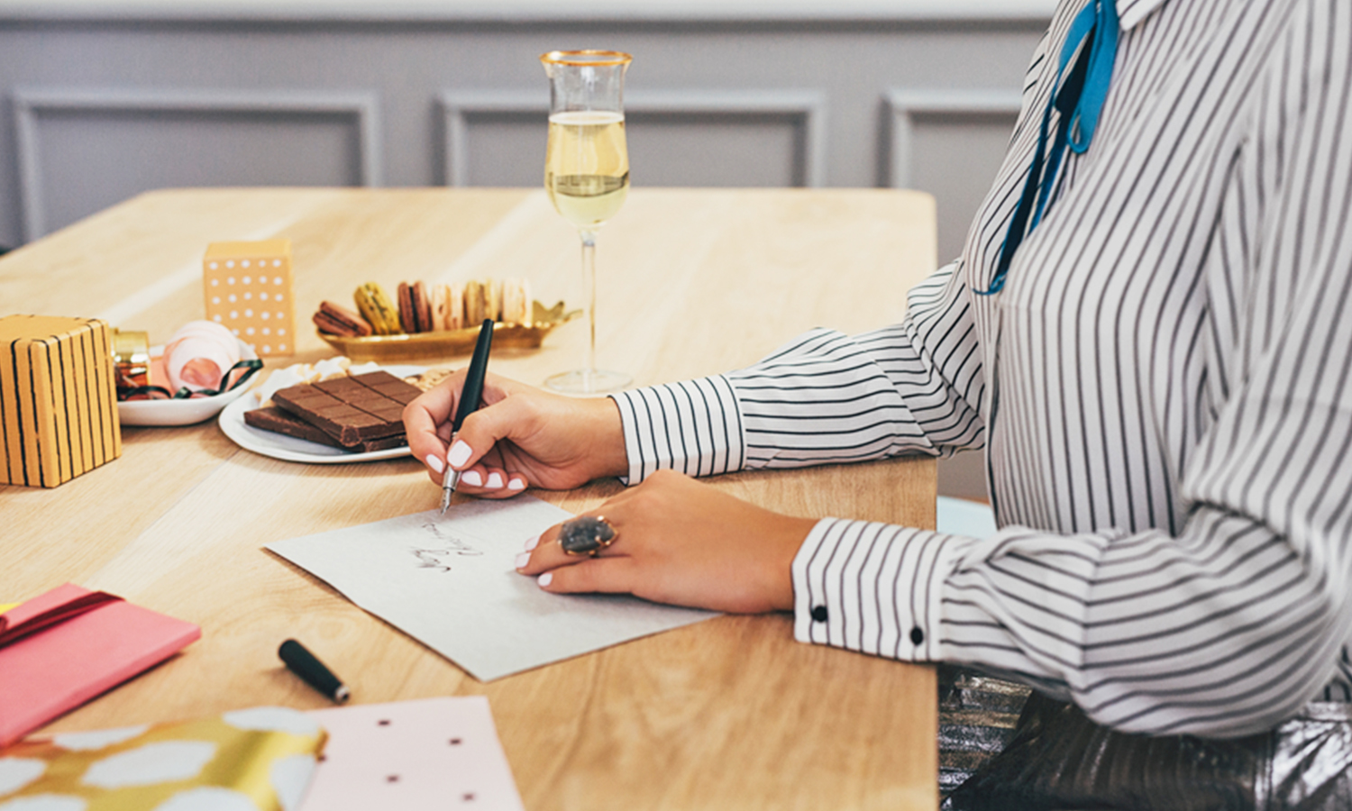 woman-writing-card