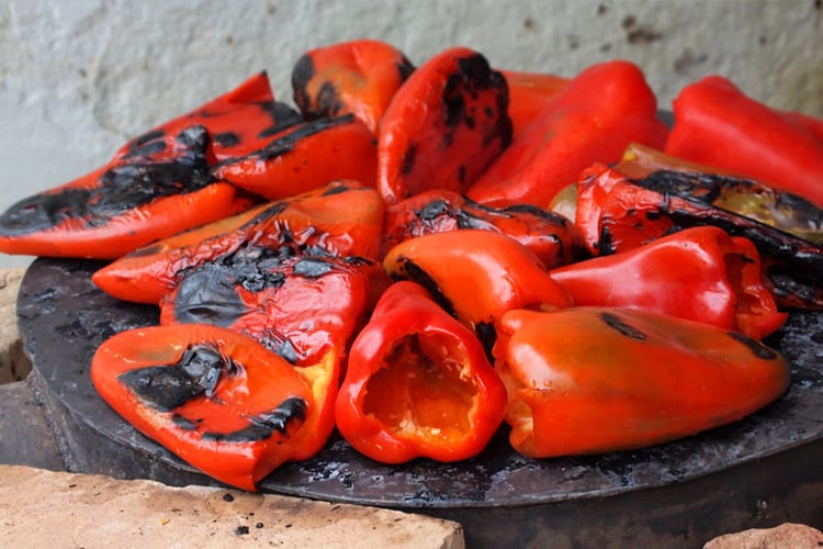 Roasted red peppers